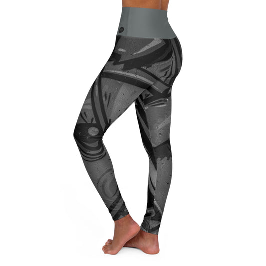 Leggings de talle alto de arte callejero 