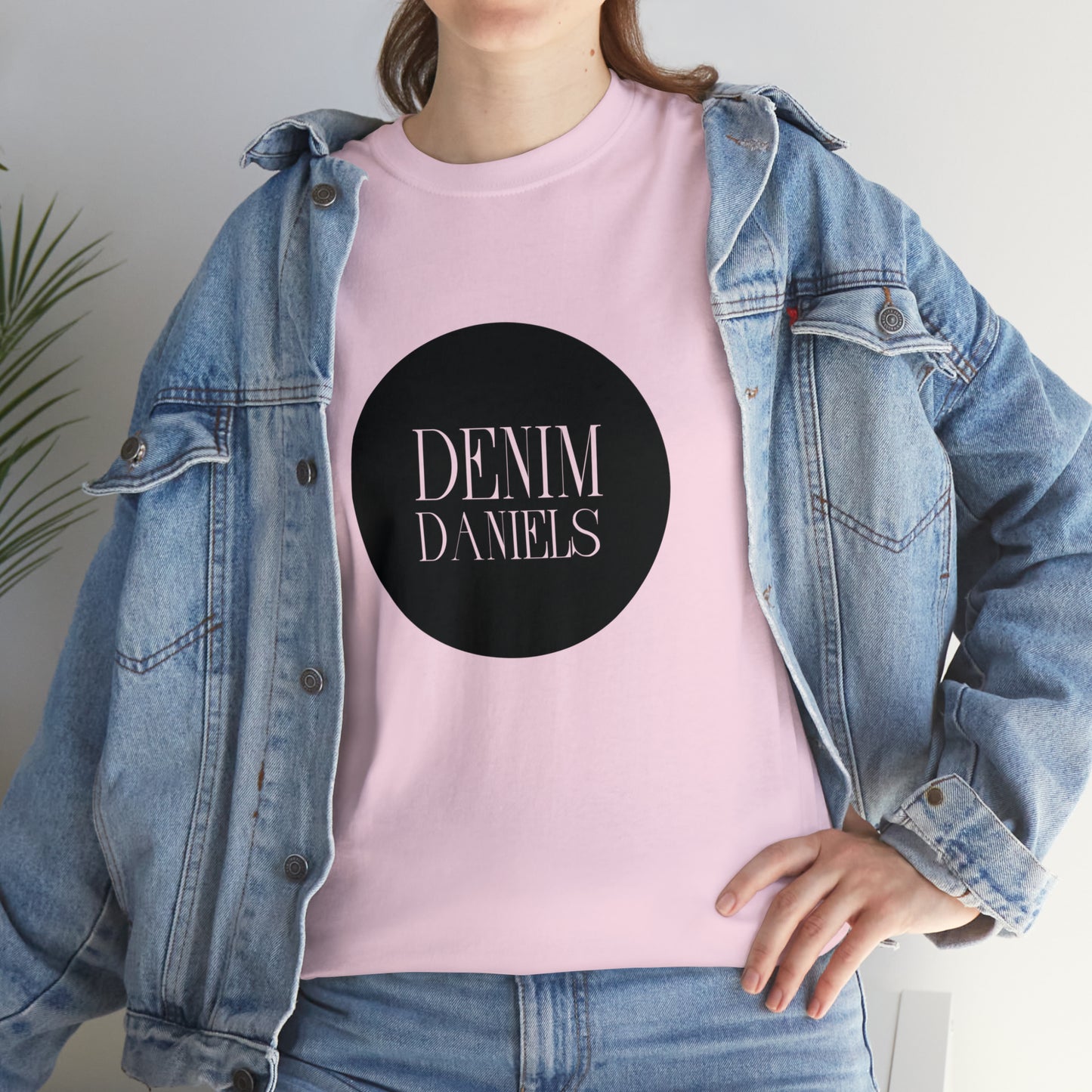 Camiseta de algodón grueso con logo de Denim Daniels