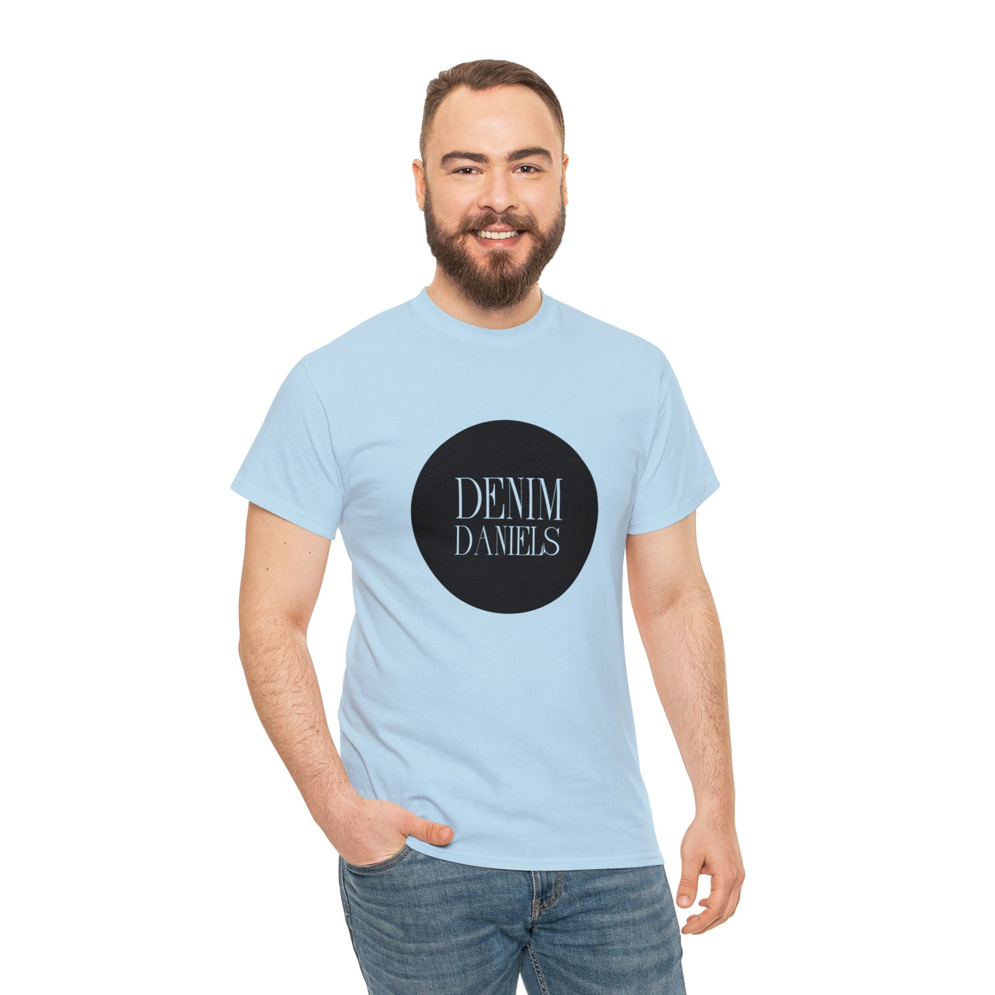 Camiseta de algodón grueso con logo de Denim Daniels