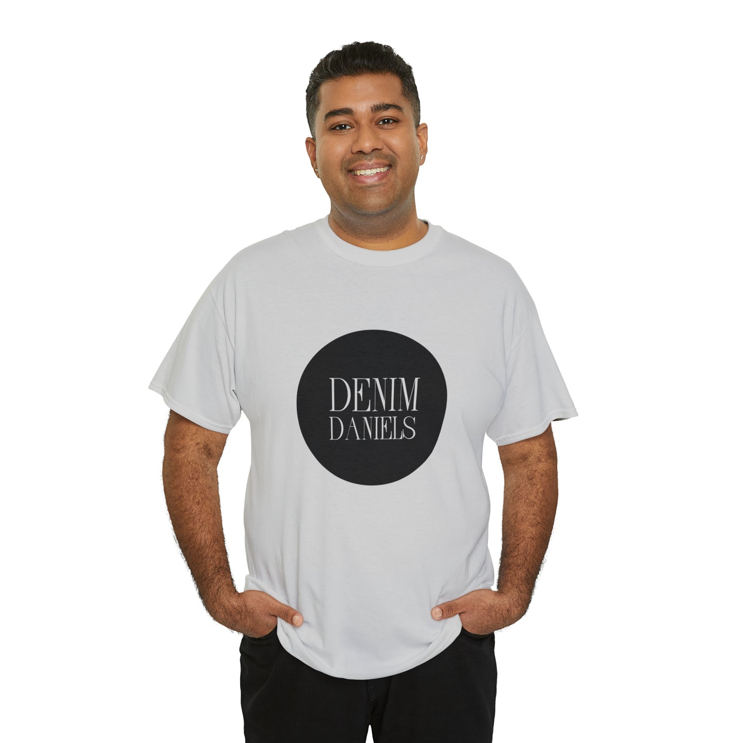 Camiseta de algodón grueso con logo de Denim Daniels