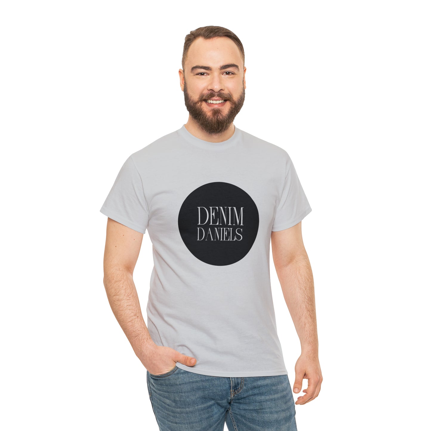 Camiseta de algodón grueso con logo de Denim Daniels