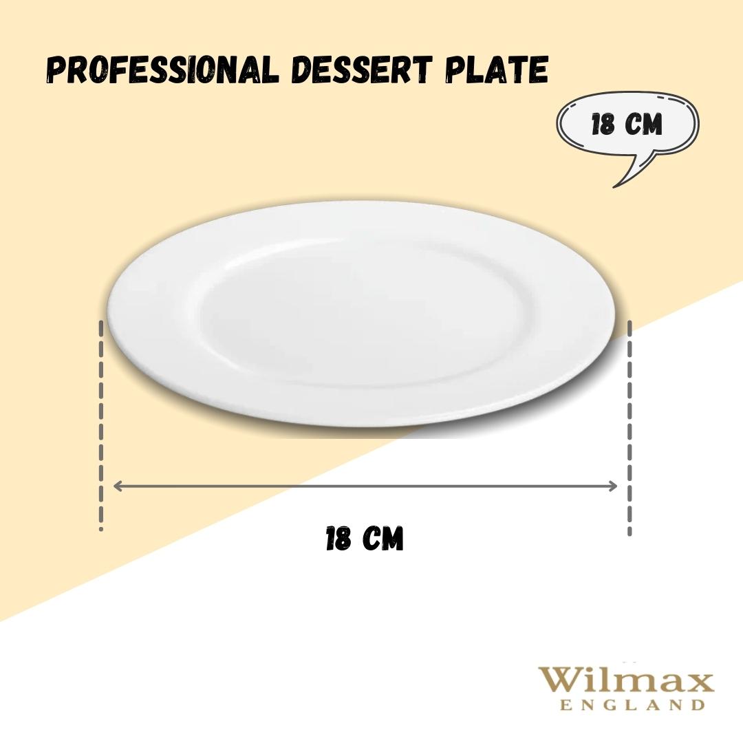 Professional Rolled Rim White Dessert Plate 7" inch | 18 Cm-12