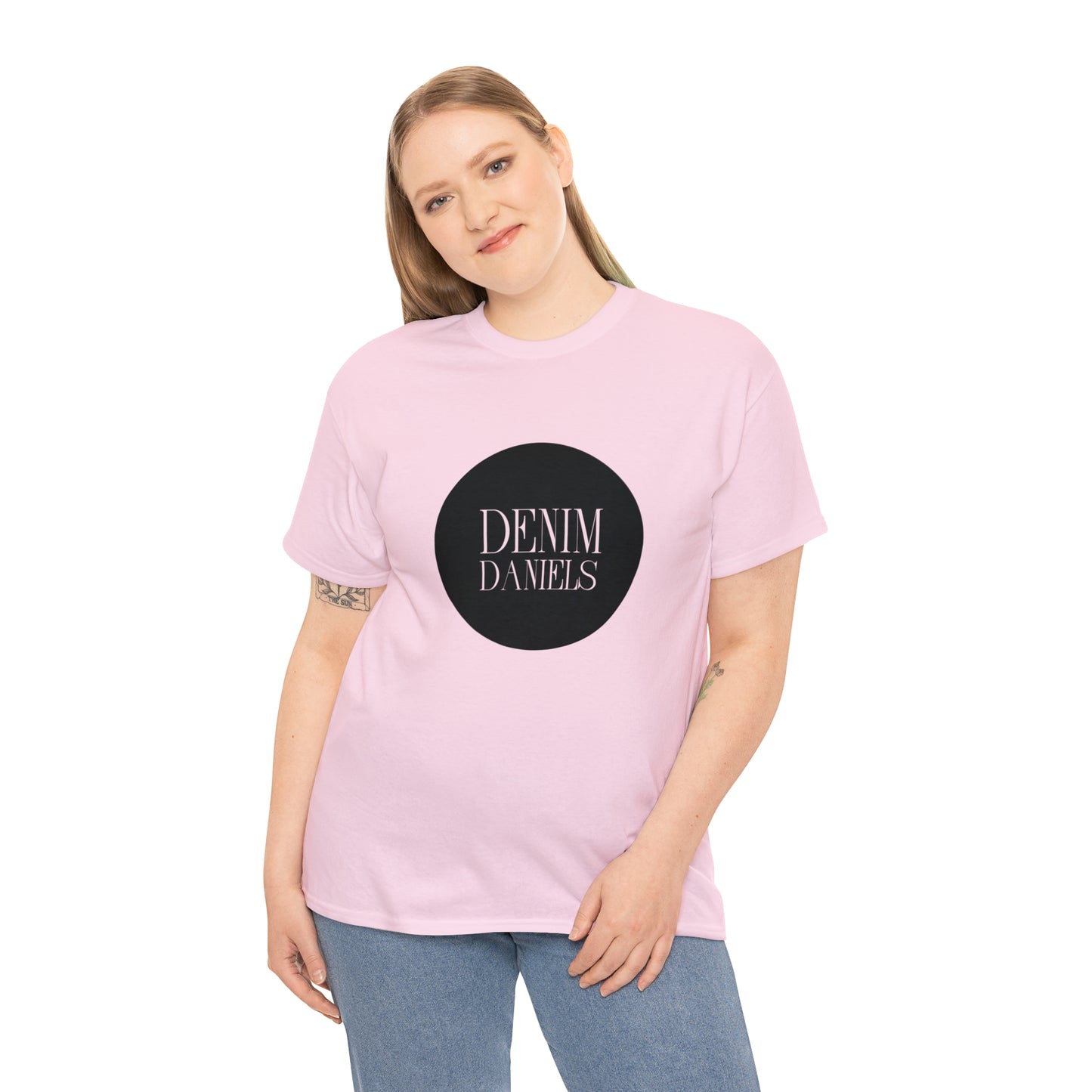 Camiseta de algodón grueso con logo de Denim Daniels