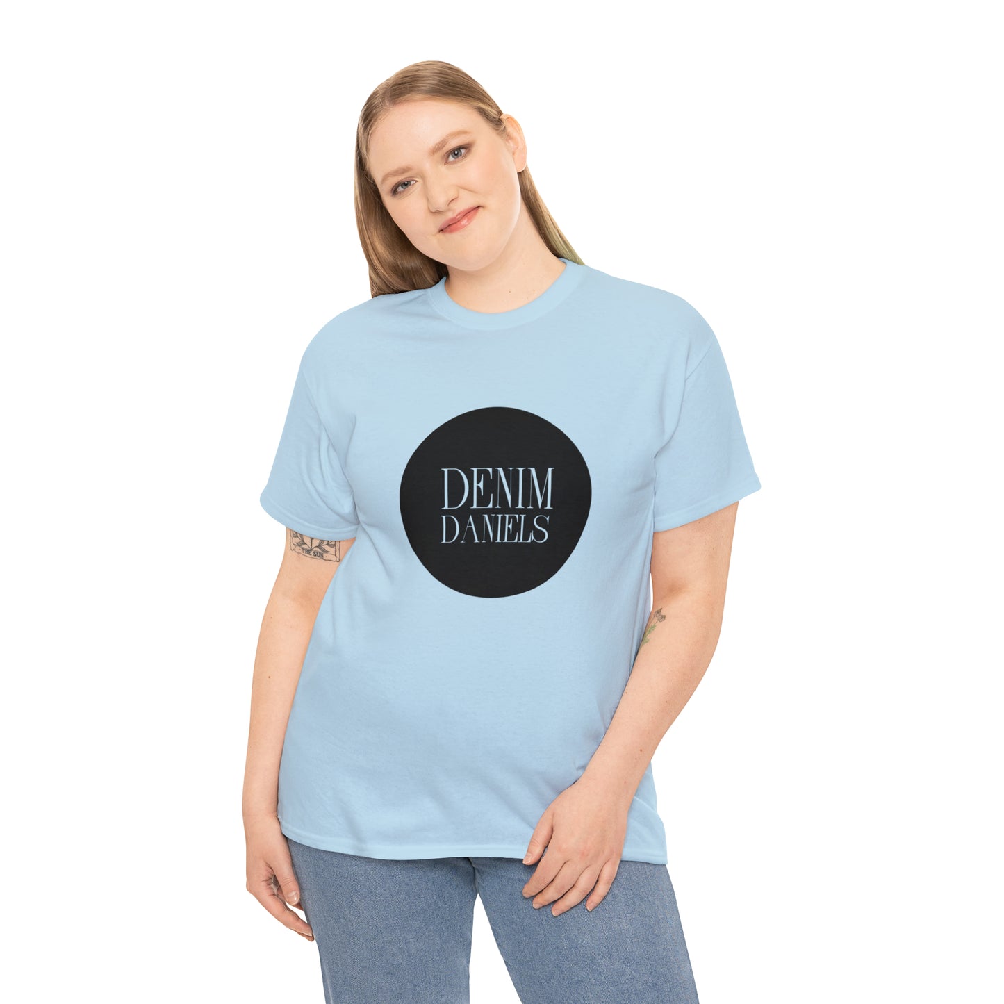 Camiseta de algodón grueso con logo de Denim Daniels