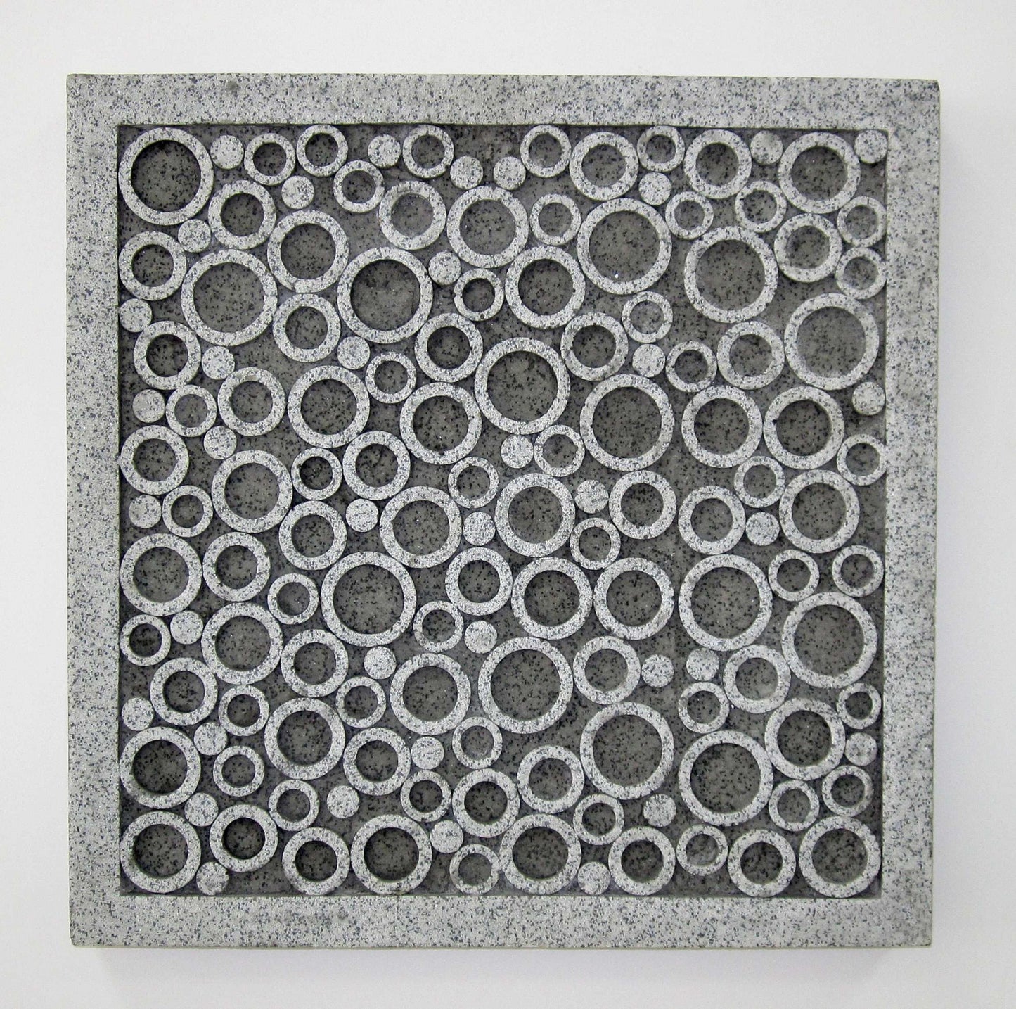 17" X 17" X 2" Brown Sandstone Square Bubble Design - Wall Decor