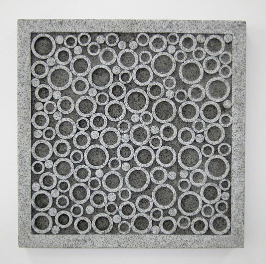 17" X 17" X 2" Brown Sandstone Square Bubble Design - Wall Decor