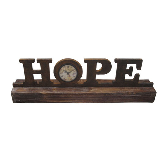 6" X 23" X 3" Brown Wood Decor  Clock