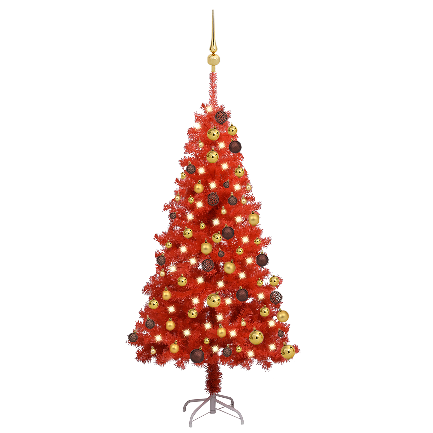 vidaXL Artificial Christmas Tree with LEDs&Ball Set PET Multi Colors/Sizes-53