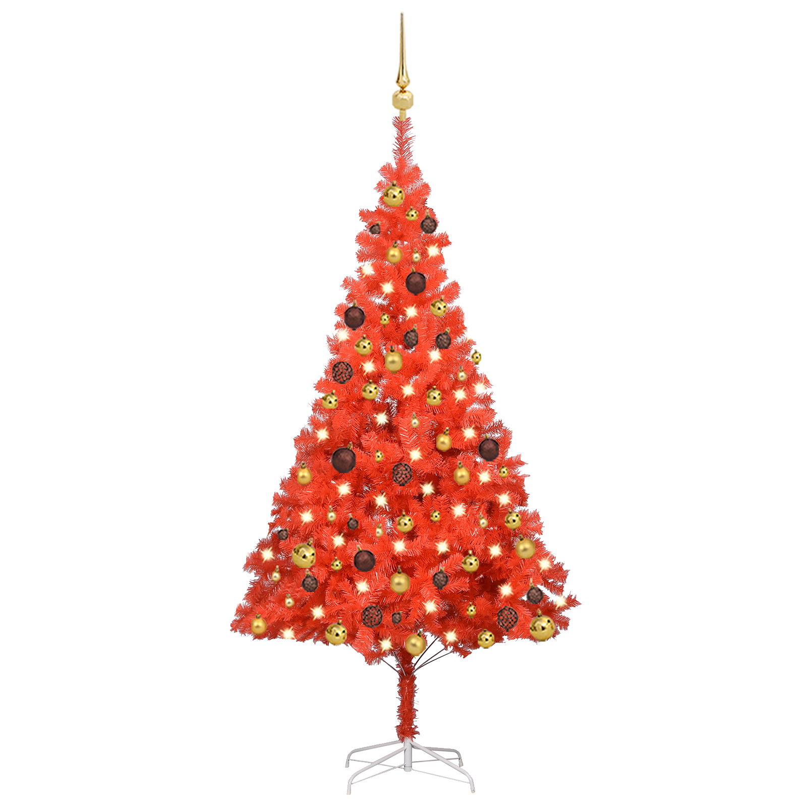 vidaXL Artificial Christmas Tree with LEDs&Ball Set PET Multi Colors/Sizes-54