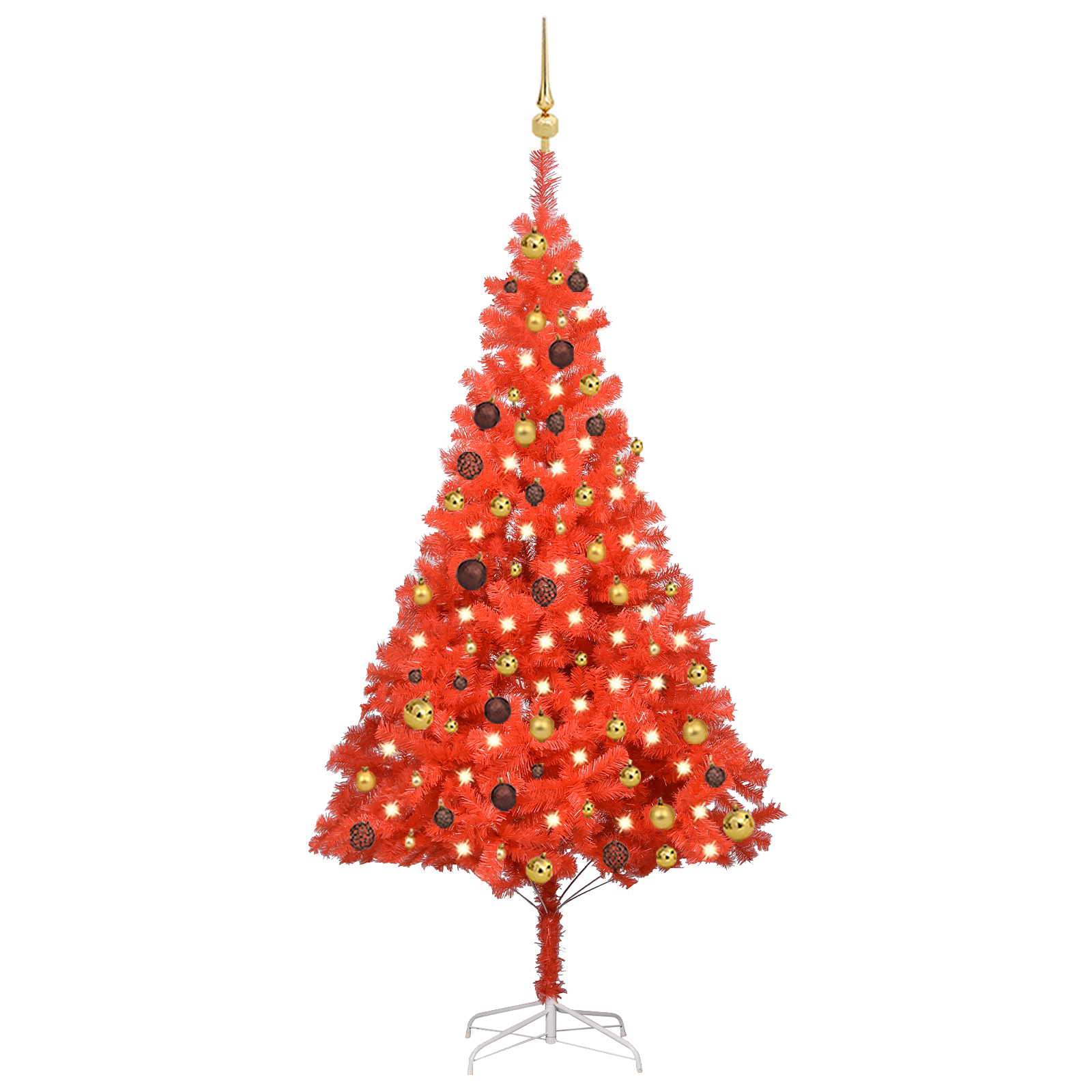 vidaXL Artificial Christmas Tree with LEDs&Ball Set PET Multi Colors/Sizes-55