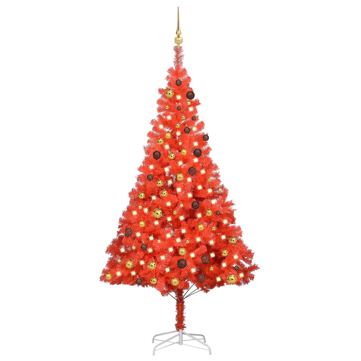 vidaXL Artificial Christmas Tree with LEDs&Ball Set PET Multi Colors/Sizes-56