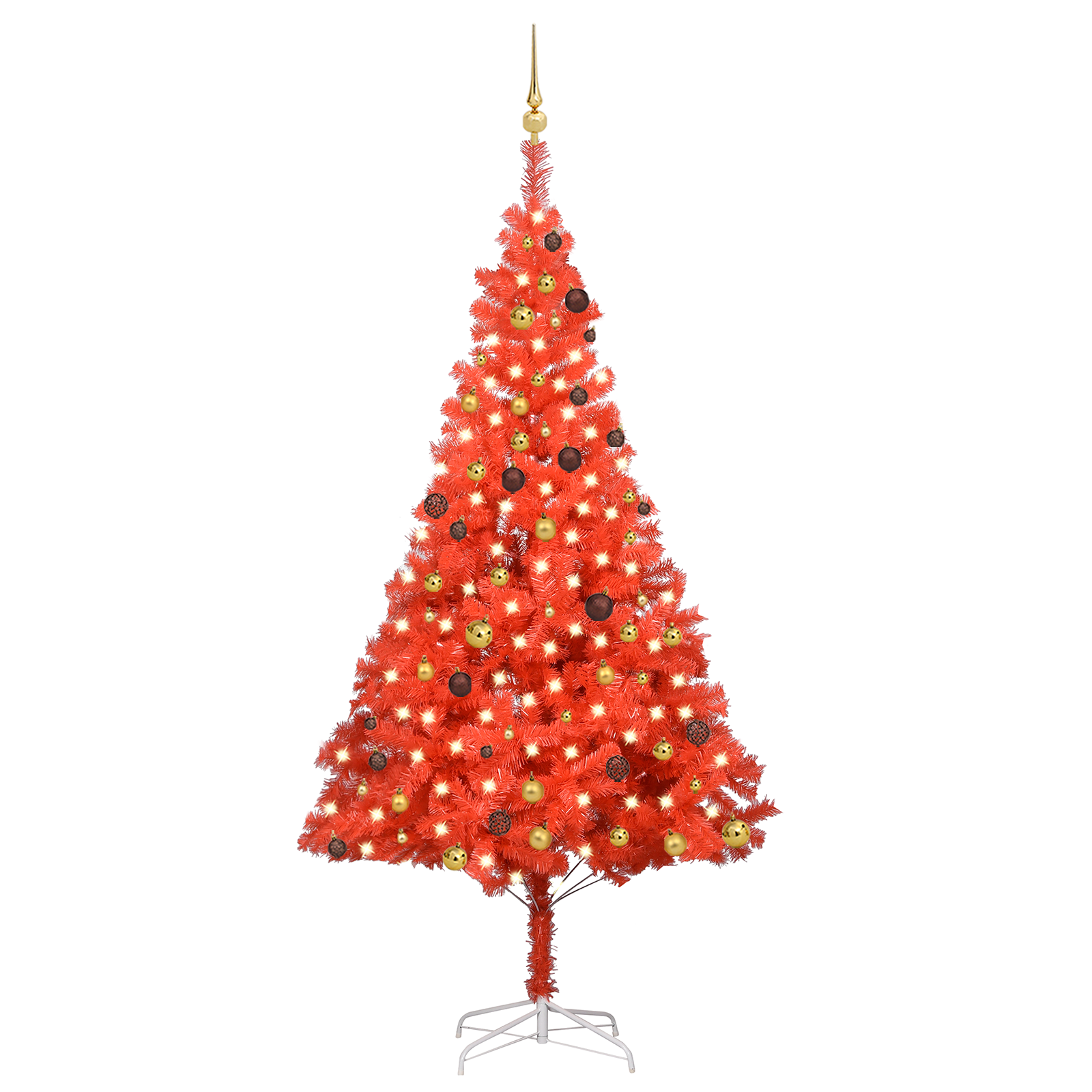 vidaXL Artificial Christmas Tree with LEDs&Ball Set PET Multi Colors/Sizes-57