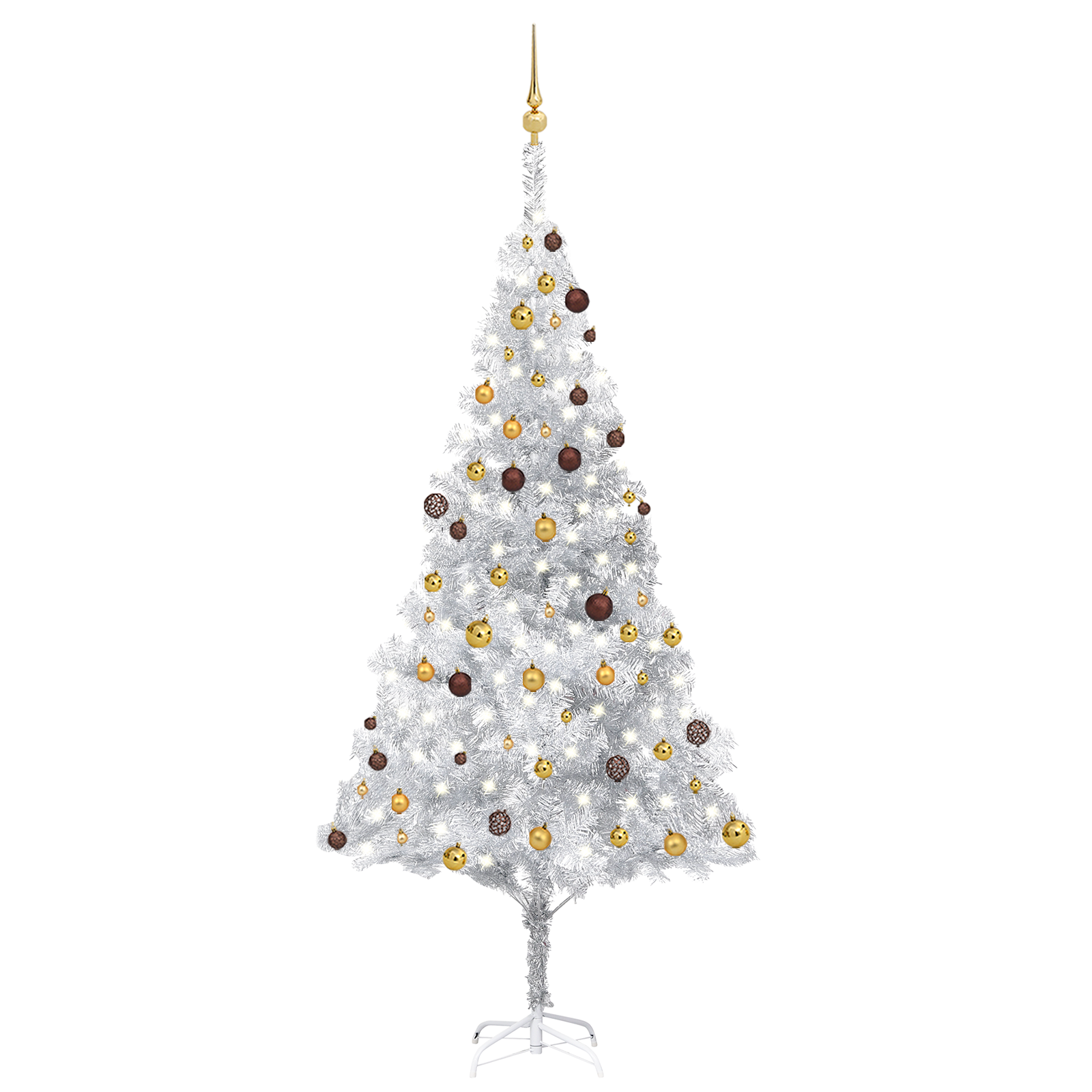 vidaXL Artificial Christmas Tree with LEDs&Ball Set PET Multi Colors/Sizes-5