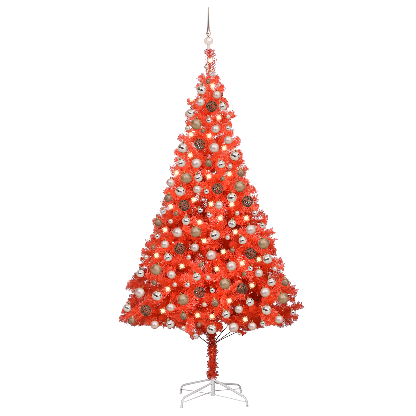 vidaXL Artificial Christmas Tree with LEDs&Ball Set PET Multi Colors/Sizes-1