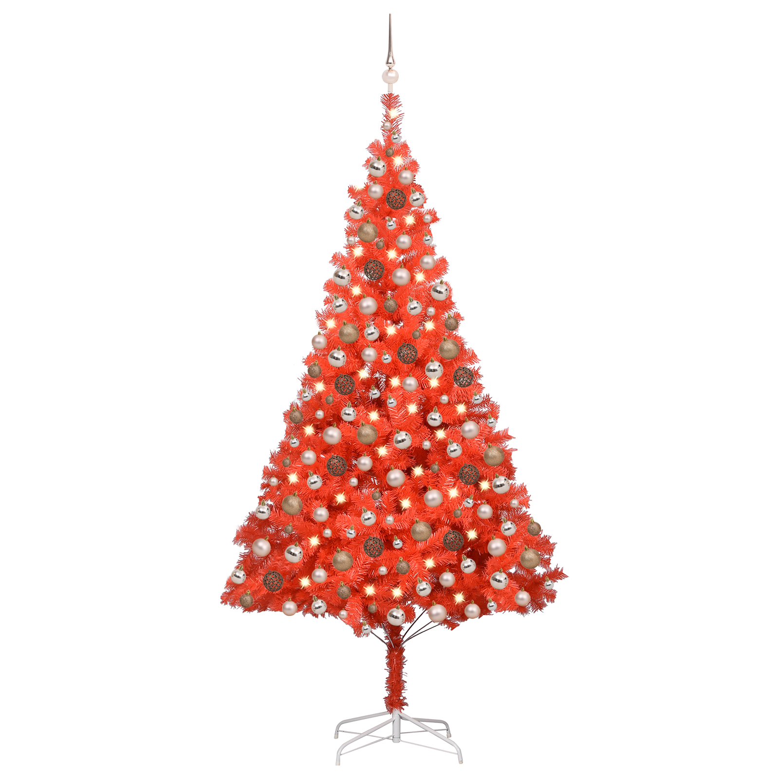 vidaXL Artificial Christmas Tree with LEDs&Ball Set PET Multi Colors/Sizes-3