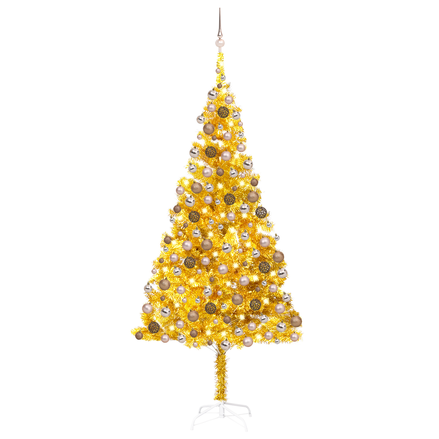 vidaXL Artificial Christmas Tree with LEDs&Ball Set PET Multi Colors/Sizes-62