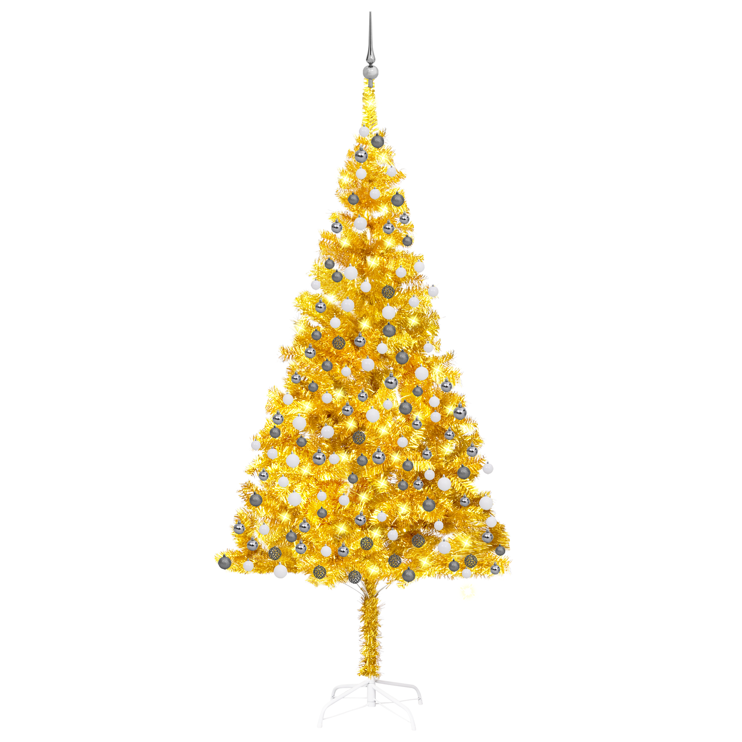 vidaXL Artificial Christmas Tree with LEDs&Ball Set PET Multi Colors/Sizes-35