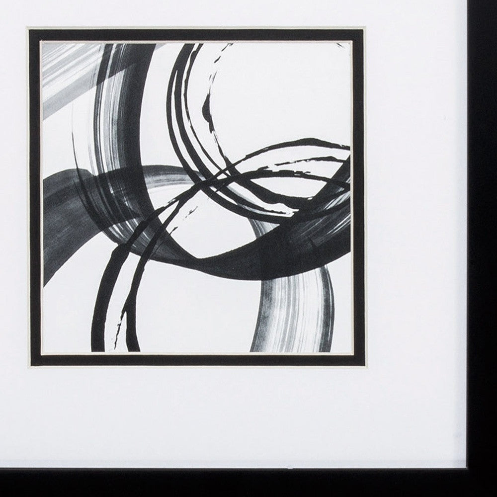 11" X 11" Silver Frame Black Rings (Set Of 2)