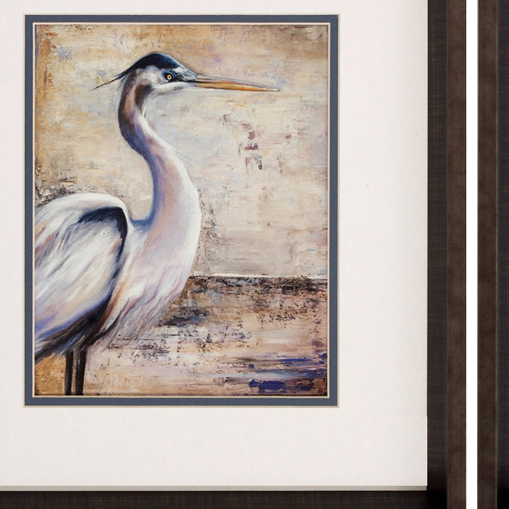 15" X 17" Brushed Silver Frame Shore Birds (Set Of 2)