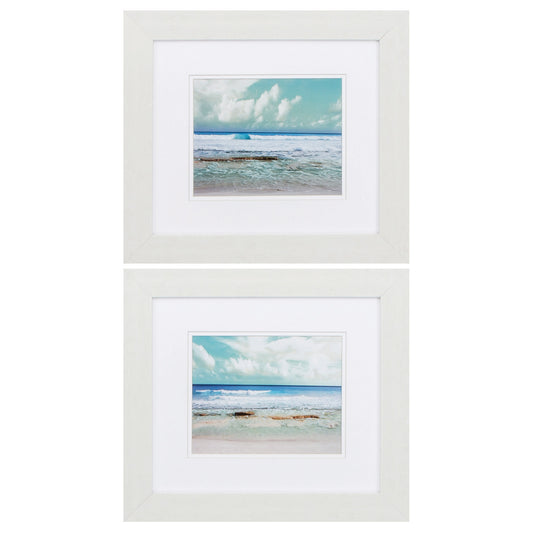 18" X 16" White Frame Cancun Magic (Set Of 2)