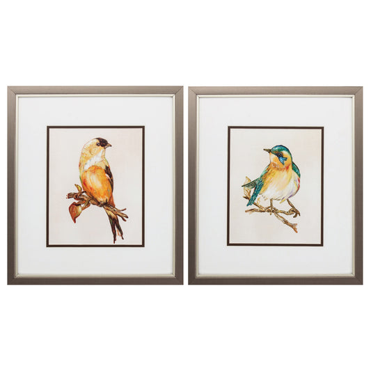 14" X 16" Metallic Bronze Frame Eco Bird (Set Of 2)