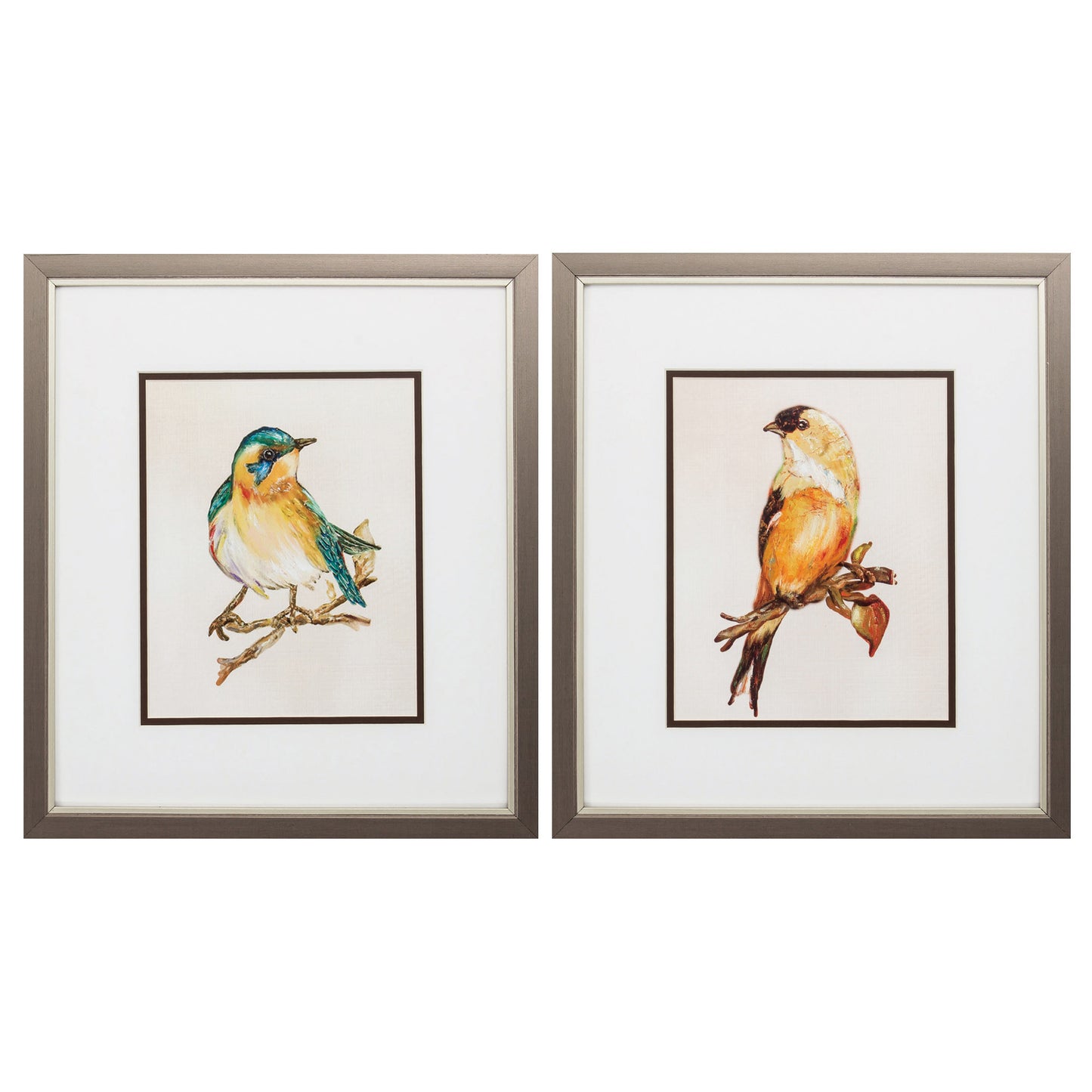 14" X 16" Metallic Bronze Frame Eco Bird (Set Of 2)