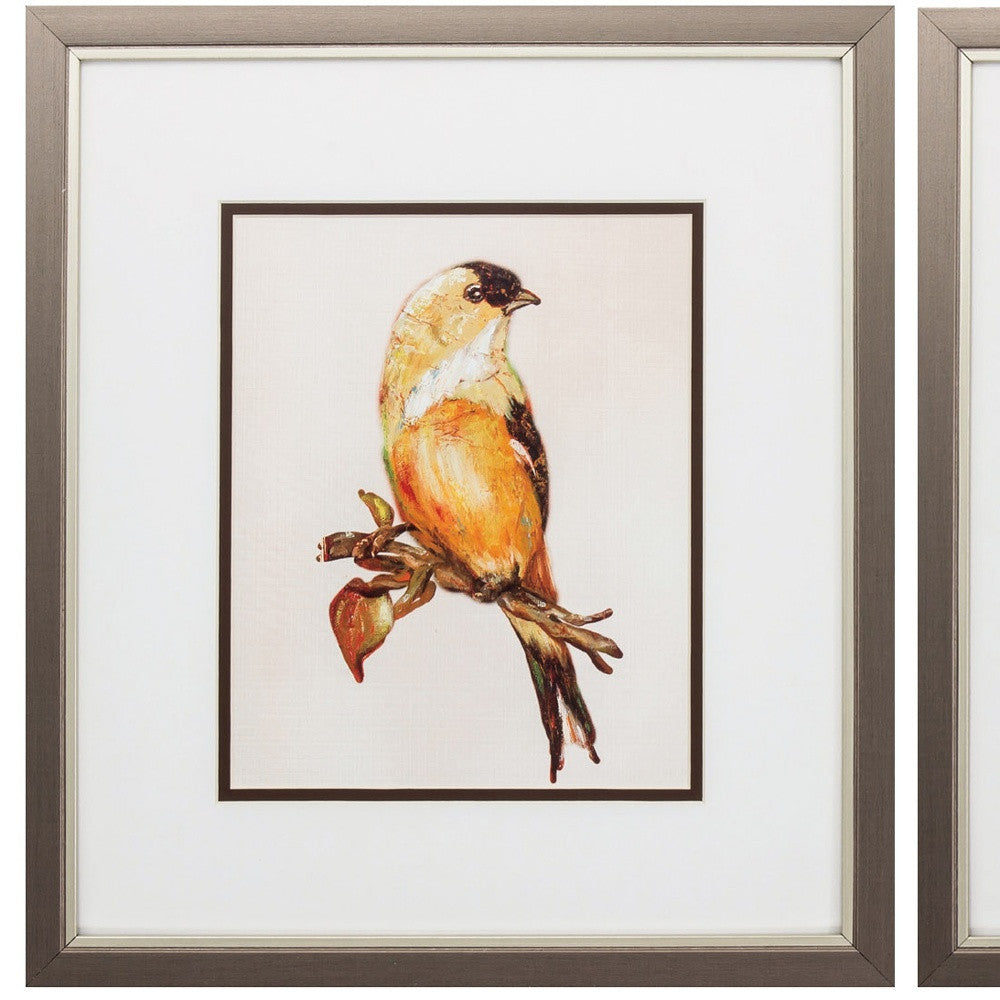 14" X 16" Metallic Bronze Frame Eco Bird (Set Of 2)