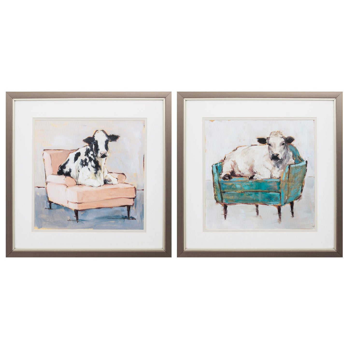 17" X 17" Metallic Bronze Frame Mooving In (Set Of 2)