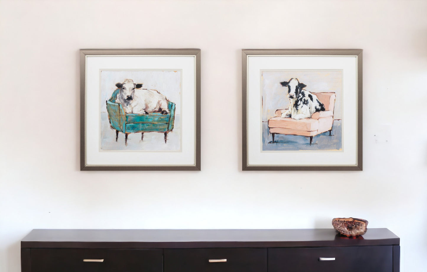 17" X 17" Metallic Bronze Frame Mooving In (Set Of 2)