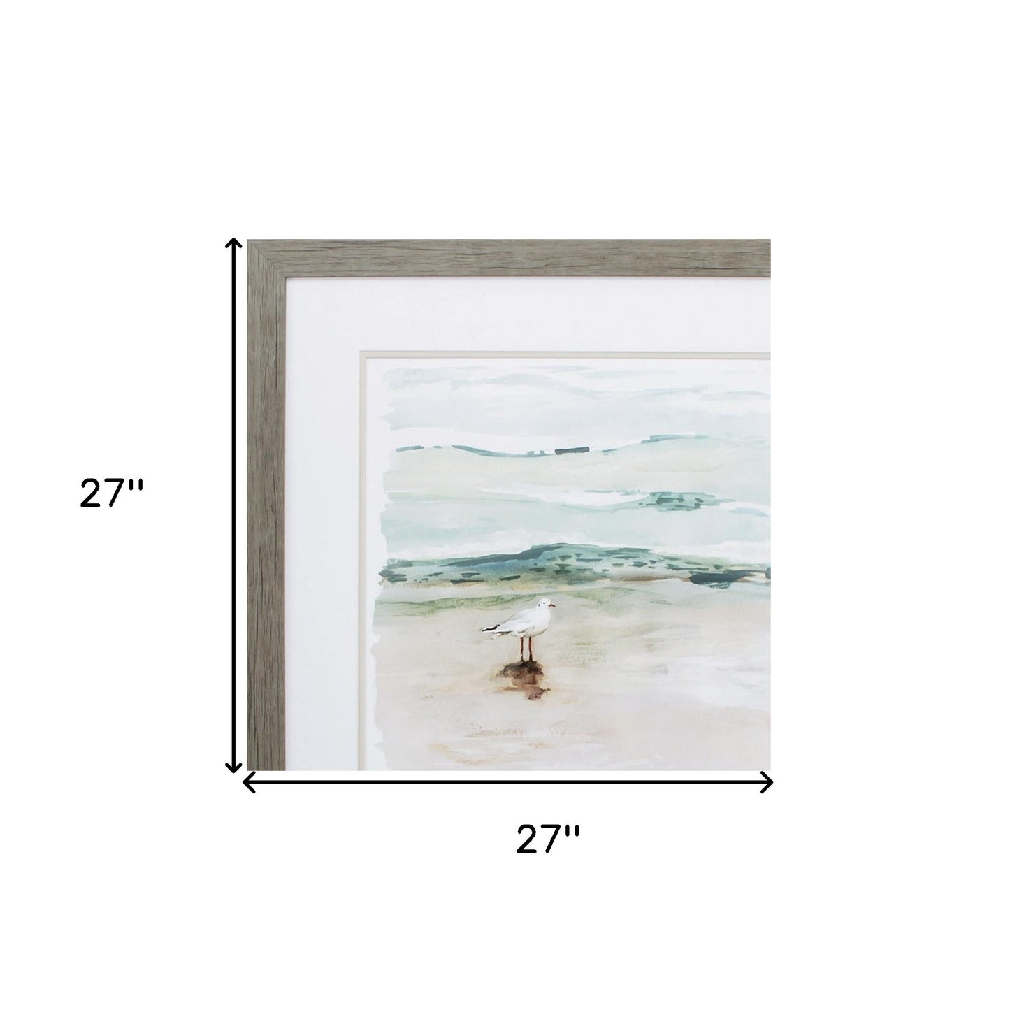 27" X 27" Woodtoned Frame Seagull Cove (Set Of 2)