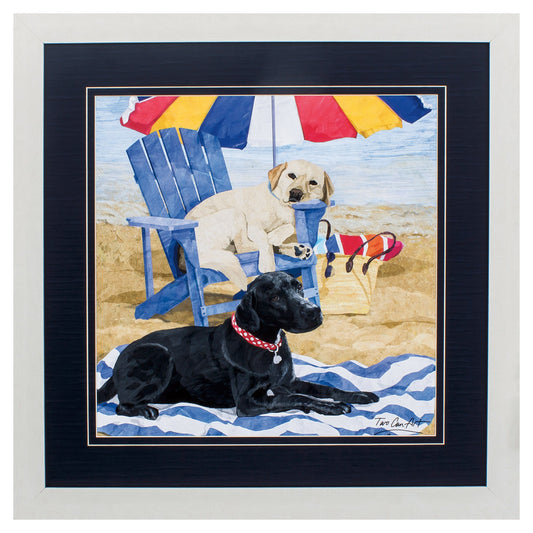 29" X 29" White Frame Labs On Beach