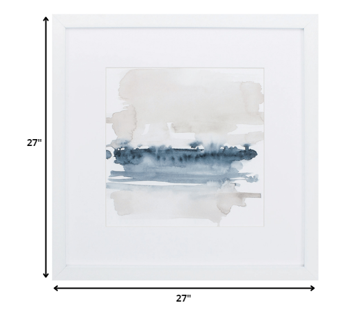 27" X 27" White Frame Earth Horizon Iv