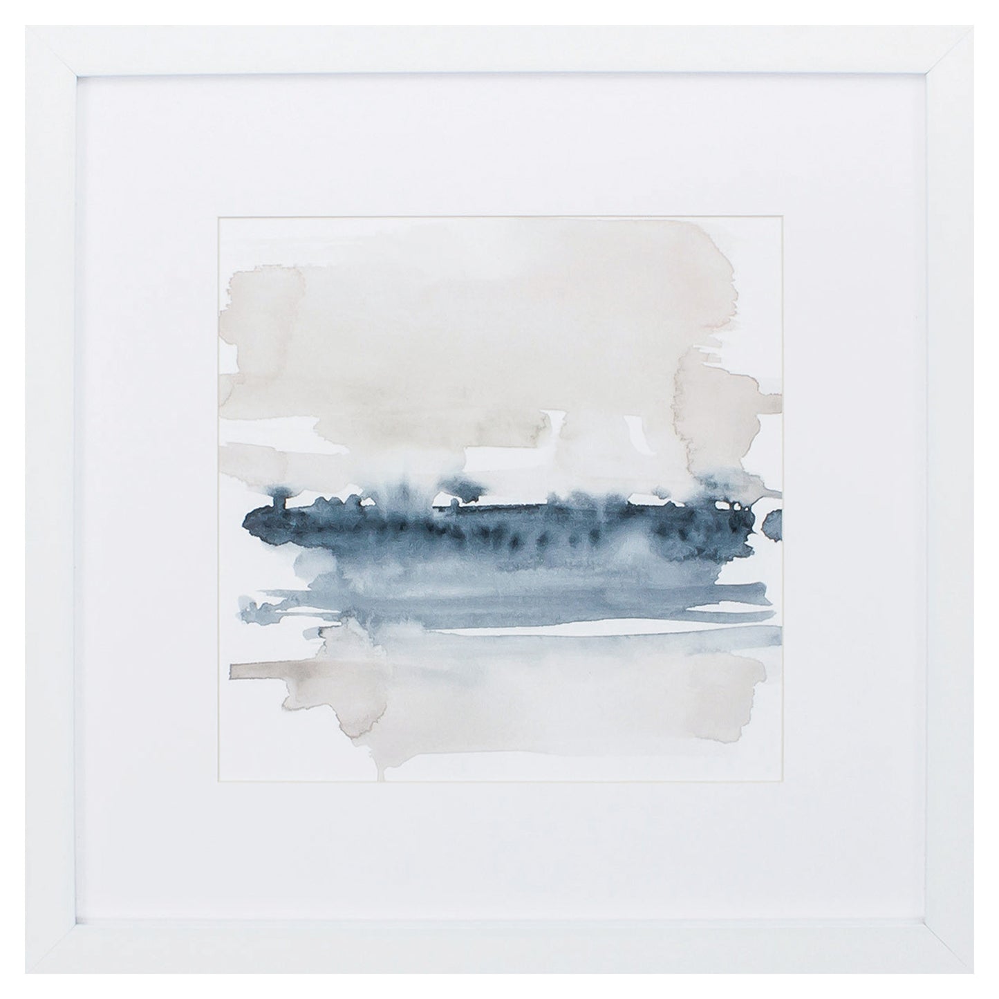 27" X 27" White Frame Earth Horizon Iv