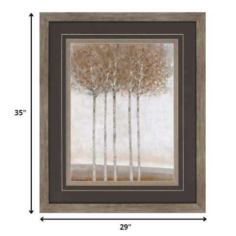 29" X 35" Woodtoned Frame Early Fall Ii