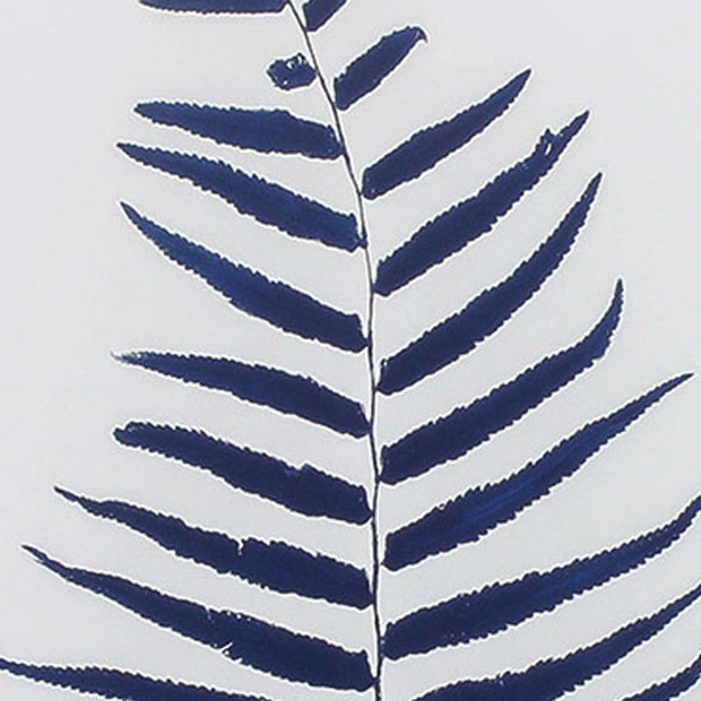 18" X 28" Champagne Gold Color Frame  Indigo Ferns (Set Of 2)