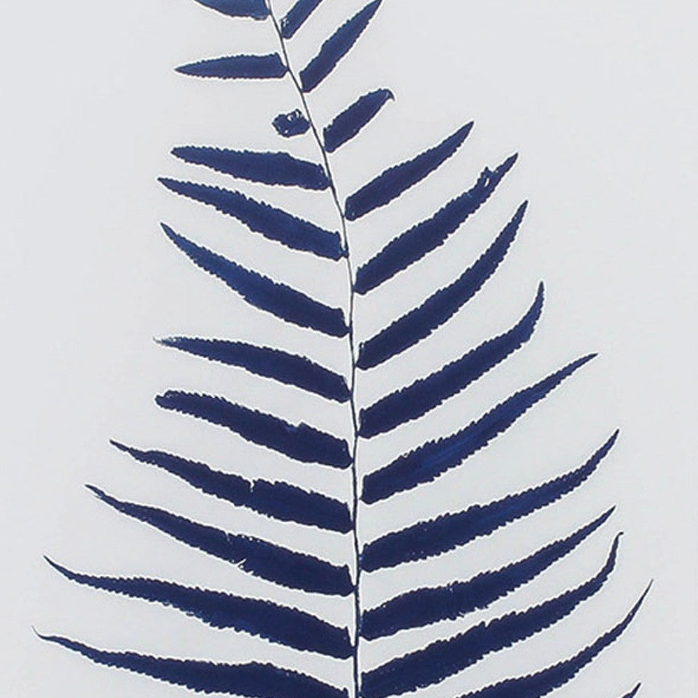 18" X 28" Champagne Gold Color Frame  Indigo Ferns (Set Of 2)