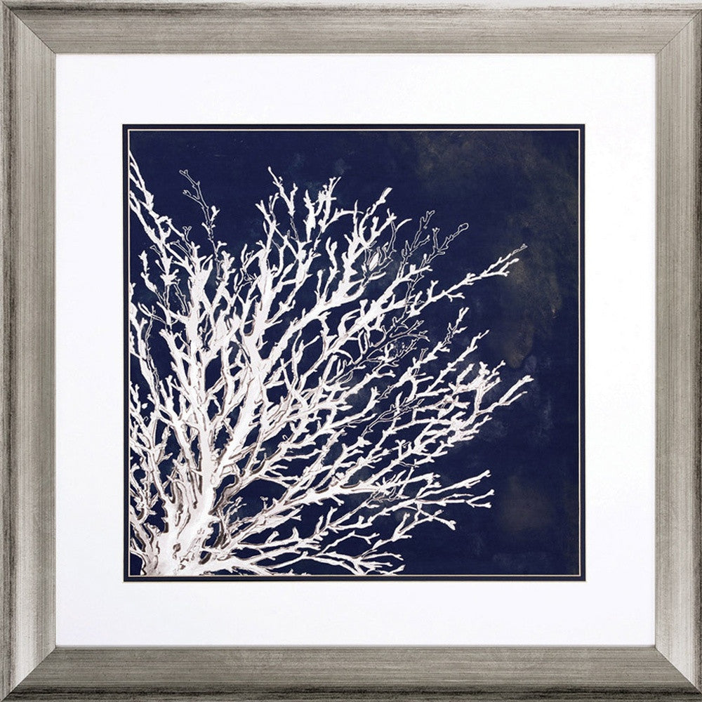 28" X 28" Silver Frame Coastal Coral (Set Of 2)