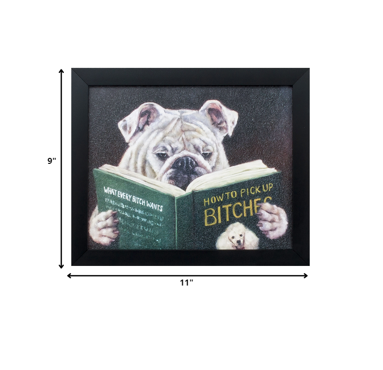 9" X 11" Black Acrylic Dog Wall Decor