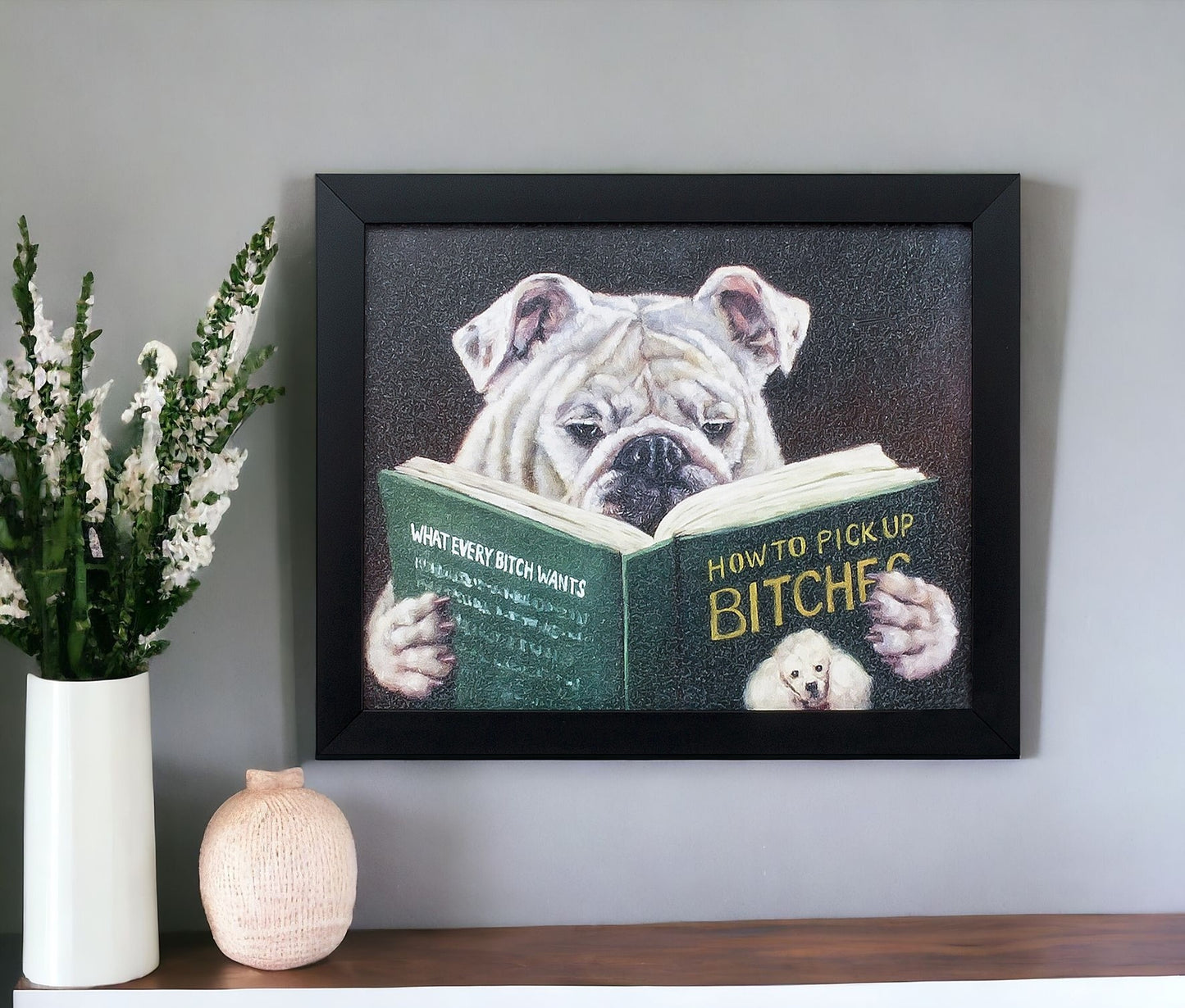 9" X 11" Black Acrylic Dog Wall Decor