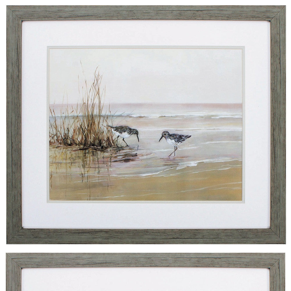 28" X 24" Woodtoned Frame Early Risers (Set Of 2)