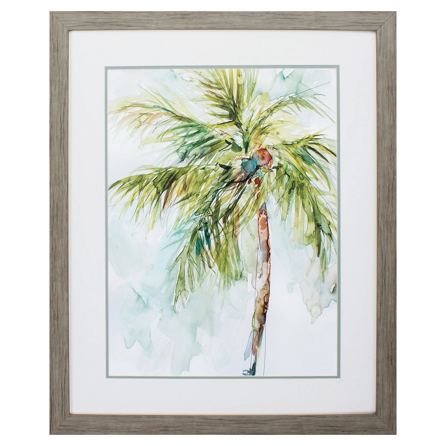 27" X 33" Woodtoned Frame Palm Breezes I