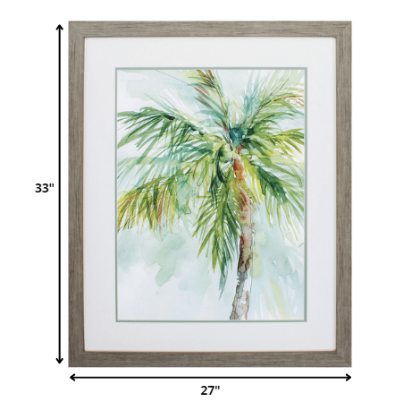 27" X 33" Woodtoned Frame Palm Breezes Ii