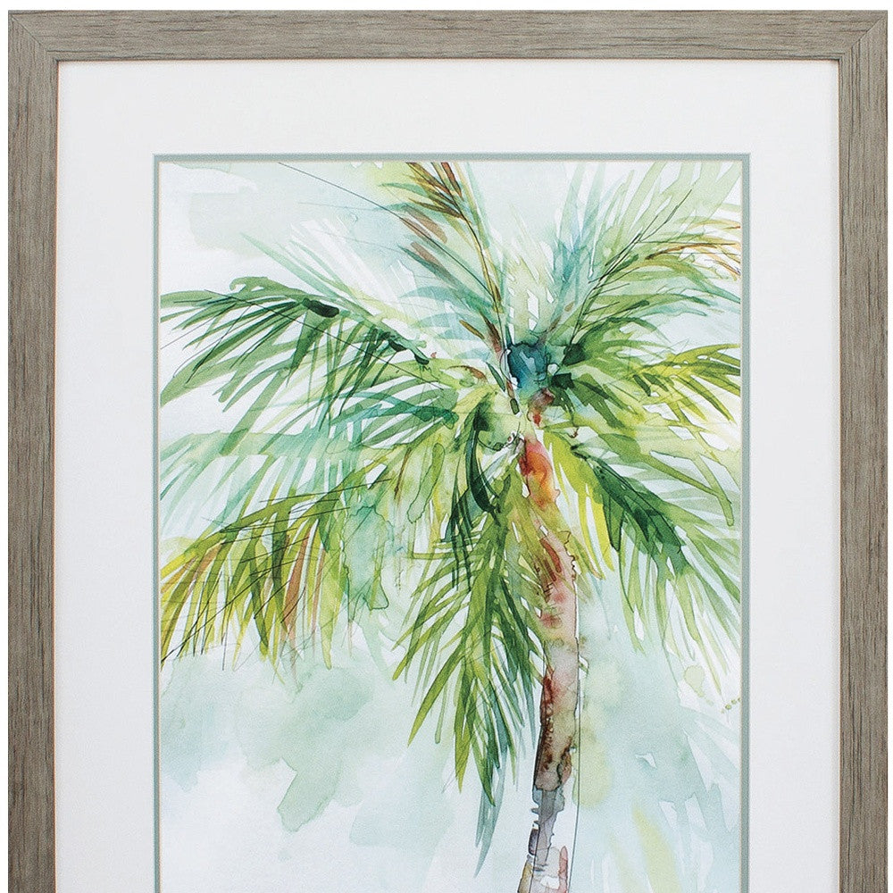 27" X 33" Woodtoned Frame Palm Breezes Ii