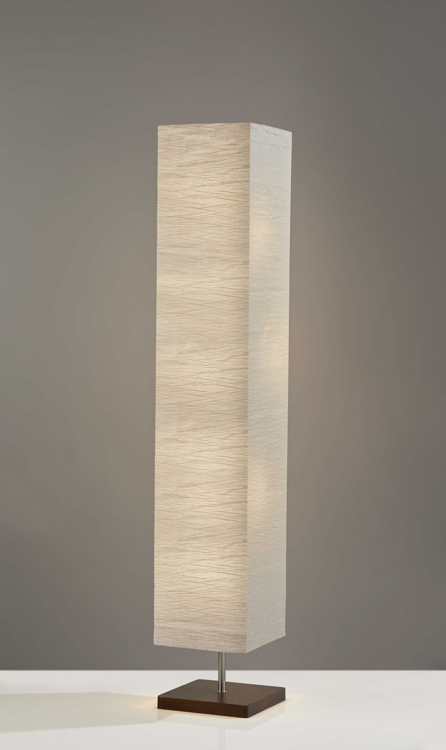 Wildside Paper Shade Floor Lamp With Natural Wood Base