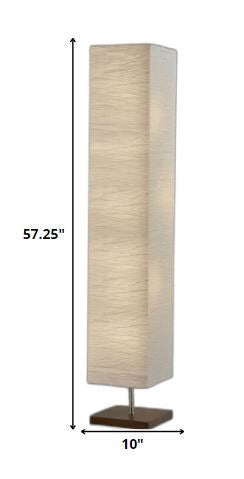 Wildside Paper Shade Floor Lamp With Natural Wood Base