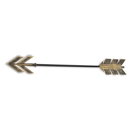 45" Black and Burnished Gold Metal Arrow Wall Decor