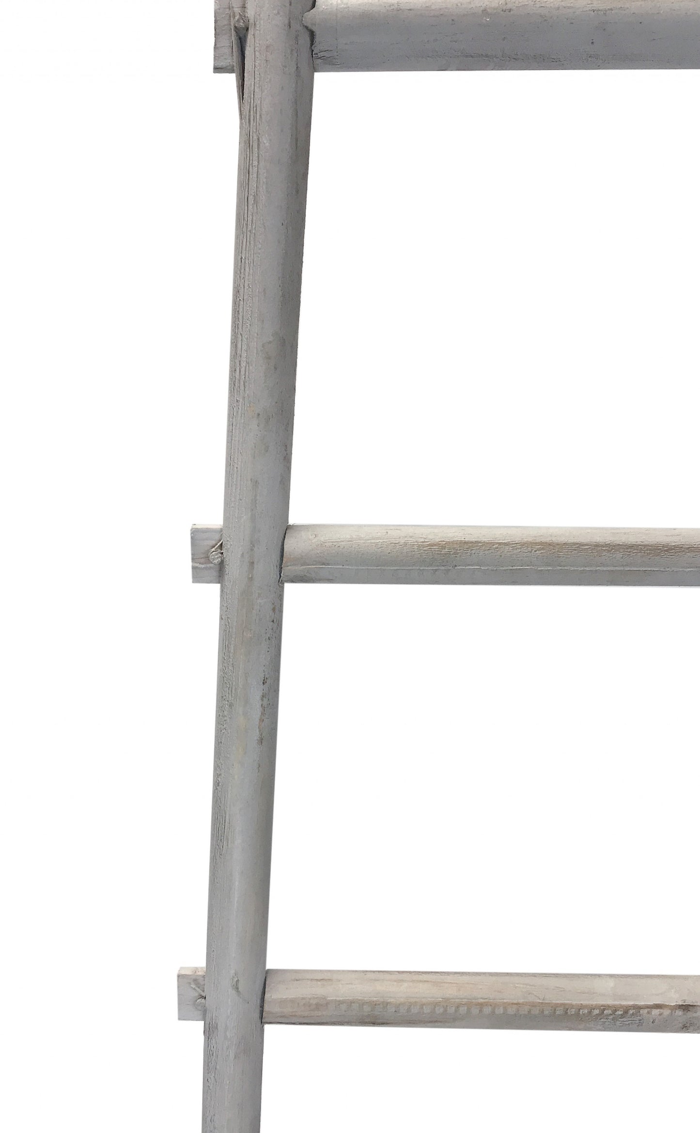 59" X 18" X 2" White Decorative Ladder Shelve