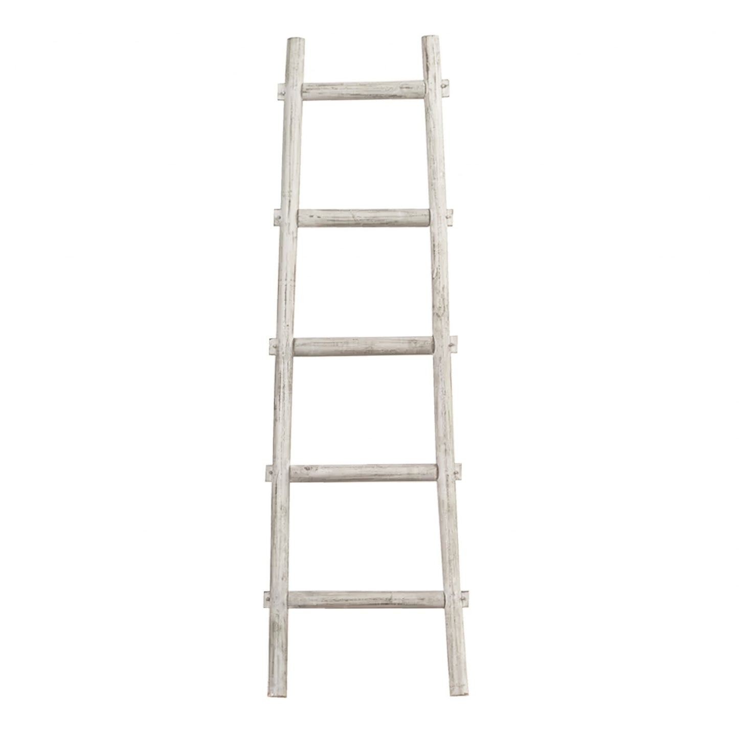 59" X 18" X 2" White Decorative Ladder Shelve