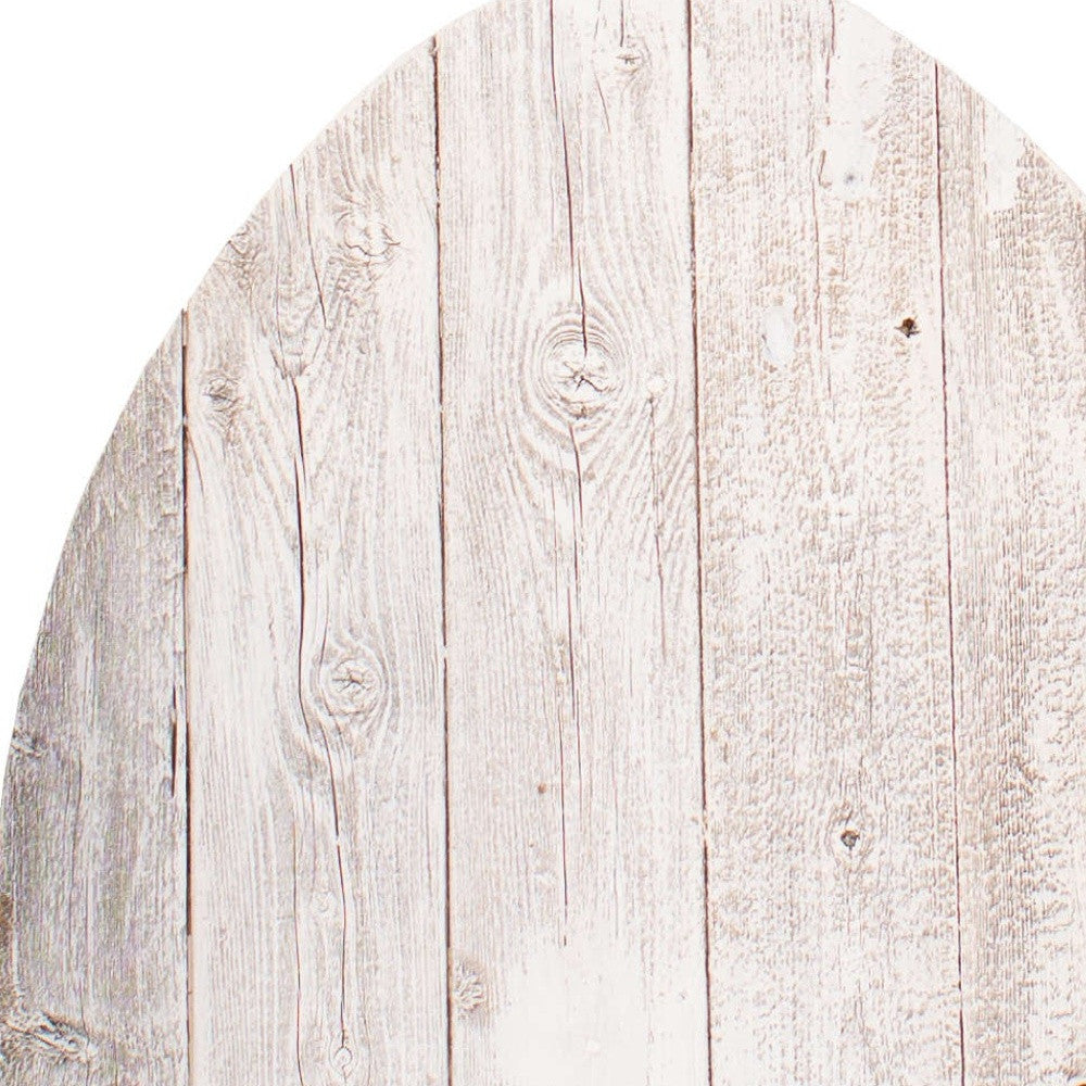 18" Rustic Farmhouse White Wash Wood Large Egg