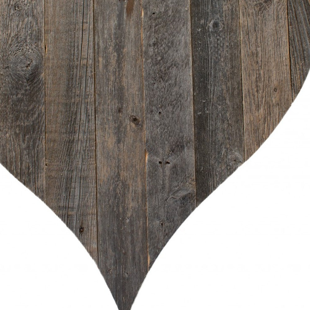 12" Weathered Gray Reclaimed Wood Heart Wall Decor